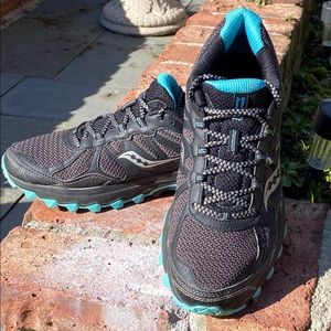 Saucony Excursion Grid TR 2 S109392-2 Womens 10 Black & Teal Like New